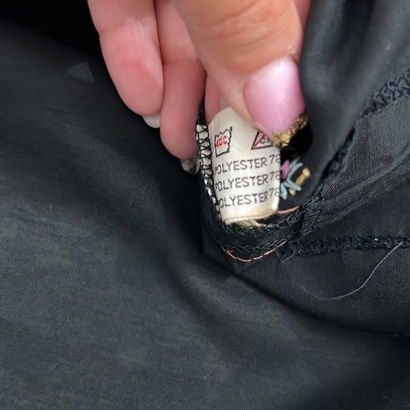 Hand Embroidered Vintage Blouse from China Floral Designs size 36 Small - Picture 7 of 8